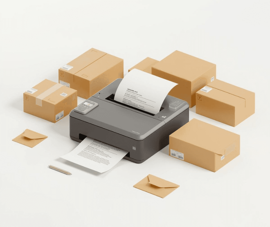 Thermal printer printing shipping labels