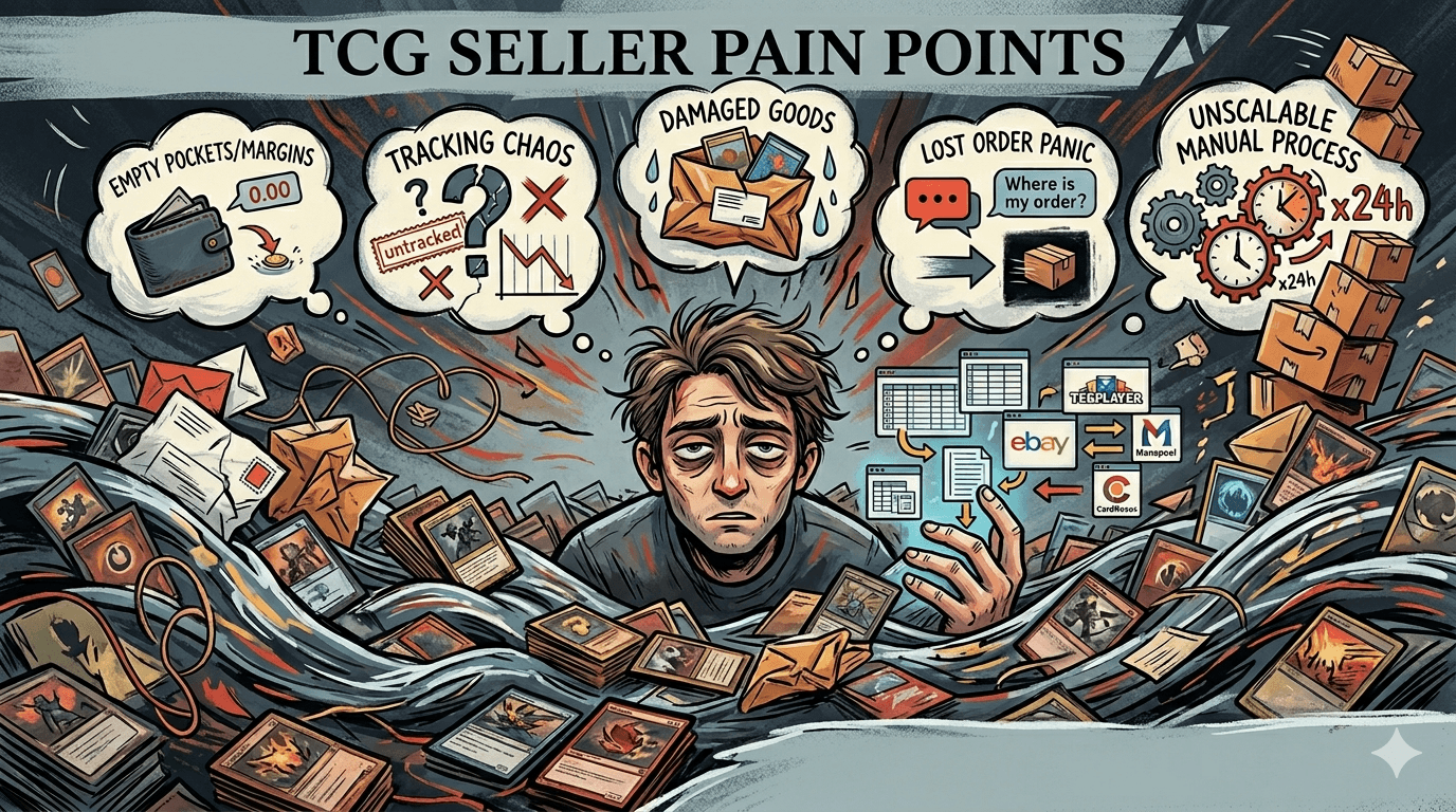 Cover Image for TCG Seller Shipping Guide: Tracking, Insurance, Lost Orders, and Fulfillment
